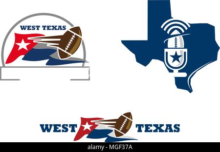 Texas Football Template Stock Vector