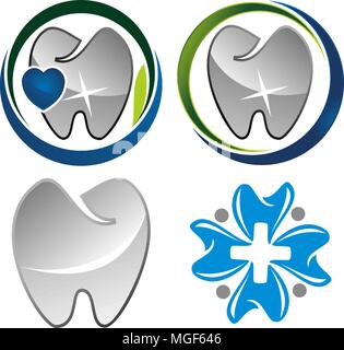 Dental Care Template Set Stock Vector
