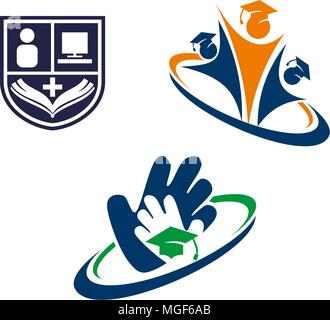 Education Vector Template Set Stock Vector