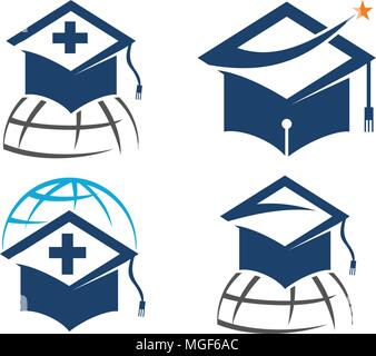 World Education Template Set Stock Vector