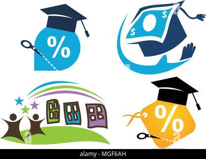 World Education Template Set Stock Vector