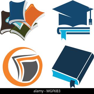 Education Vector Template Set Stock Vector