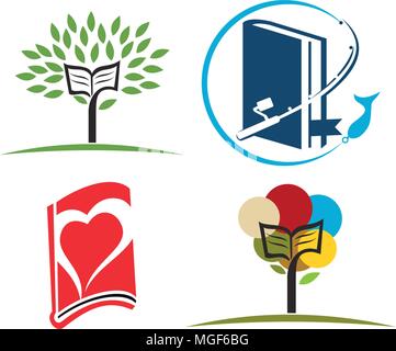 Education Vector Template Set Stock Vector