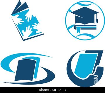 Education Vector Template Set Stock Vector