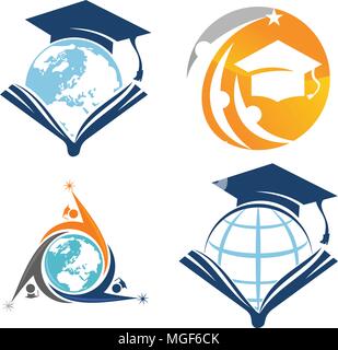 Education Vector Template Set Stock Vector