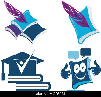 Education Vector Template Set Stock Vector