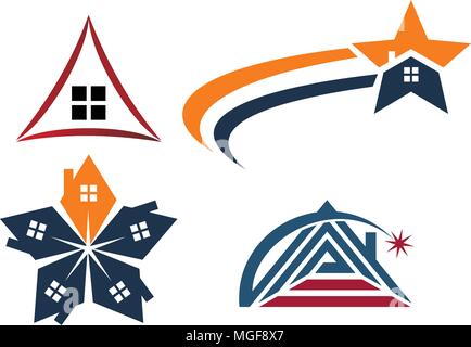 Real Estate Template Set Stock Vector