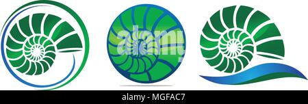 Sea Shell Modern Set Stock Vector