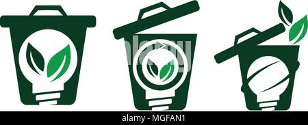 Waste Bag Solution Set Stock Vector