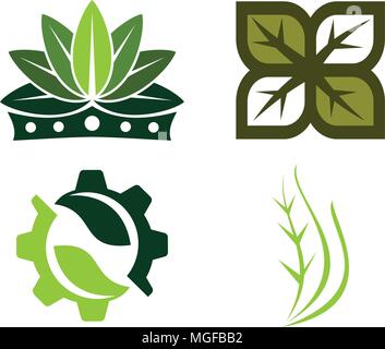 Leaf Template Vector Set Stock Vector