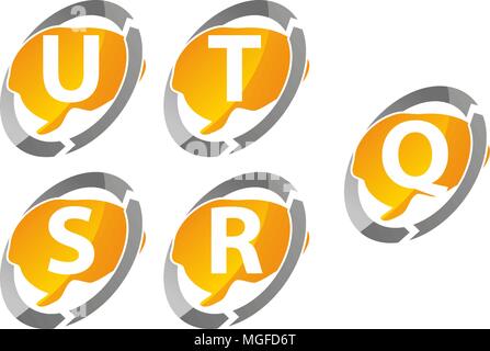 Creative Thinking Template Set Stock Vector