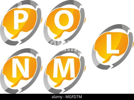 Creative Thinking Template Set Stock Vector