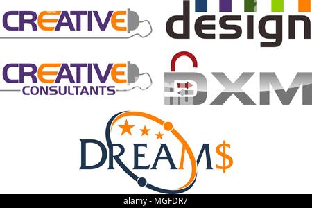 Logotype Template Vector Set Stock Vector