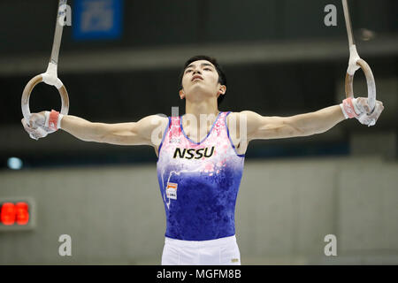 Kenzo Shirai APRIL 27 2018 Artistic Gymnastics The 72nd All Japan Artistic Gymnastics Individual All Around Championship Men s Qualification Floor at Tokyo Metropolitan Gymnasium Tokyo Japan. Photo by...