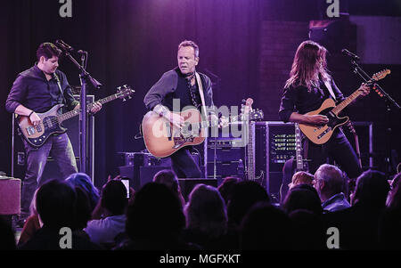 San Juan Capistrano, CA, USA. 26th Apr, 2018. 1st stop on the official Reckless Tour, 2018 The Kiefer Sutherland Band plays at The Coach House in San Juan Capistrano, CA. Kiefer William Frederick Dempsey George Rufus Sutherland is a British Canadian actor, producer, director, and singer-songwriter. He is best known for his portrayal of Jack Bauer on the Fox drama series 24 (2001''“2010, 2014), for which he earned an Emmy Award, a Golden Globe Award, two Screen Actors Guild Awards, and two Satellite Awards. Credit: Dave Safley/ZUMA Wire/Alamy Live News Stock Photo