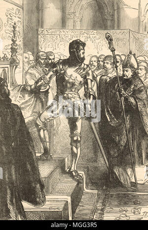 Richard of York, claiming the throne of England, 7 October 1460 Stock Photo