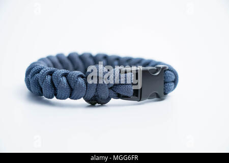 Para Cord Survival Bracelets On White Background Stock Photo - Alamy