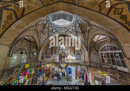 Historical bazaar reflecting traditional Persian architecture, in Tehran, Iran Stock Photo
