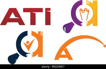 Logotype Modern Template Set Stock Vector