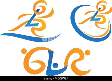 Logotype Modern Template Set Stock Vector