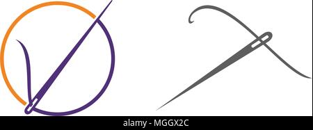 Needle Yarn Sewing Set Stock Vector