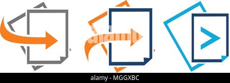 Next Page Template Set Stock Vector