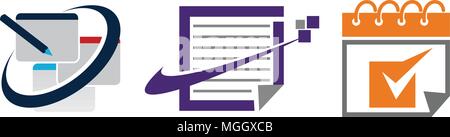 Document Checklist Template Set Stock Vector