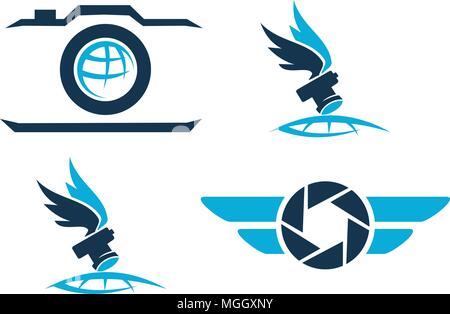 Air  Photography Template Set Stock Vector