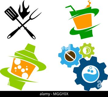 Restaurant Vector Template Set Stock Vector