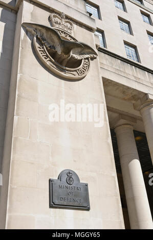 The exterior of the Ministry of Defence building, London, England, United Kingdom, Stock Photo