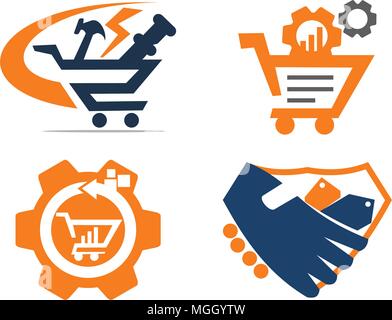 Discount Shopping Vector Set Stock Vector