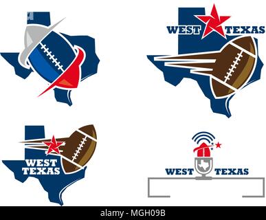 Texas Football Template Stock Vector