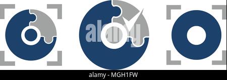 Precision Technology Service Template Set Stock Vector