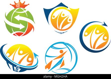 Freedom Travel Template Set Stock Vector