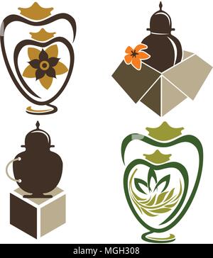 Urn Ewer Store Set Stock Vector