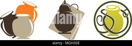 Urn Ewer Store Set Stock Vector