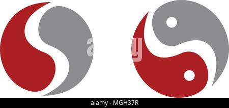 Letter S Yin Yang Stock Vector Image & Art - Alamy