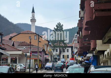 The small town of Prijepolje by the Lim river in the region of Sandzak, Serbia: one of the mosques Stock Photo