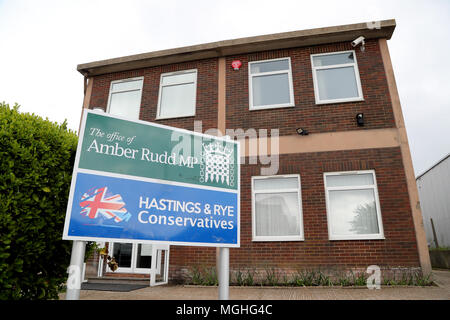 The Hastings and Rye constituency office of Home Secretary Amber Rudd in St. Leonards, East Sussex. Stock Photo