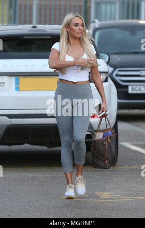 Amber Turner and Dean Ralph go on a date to Jump Street in Chelmsford where they go indoor climbing  Featuring: Amber Turner Where: Chelmsford, United Kingdom When: 28 Mar 2018 Credit: WENN.com Stock Photo