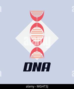 DNA molecule structure icon over white rhombus frame and gray background, colorful design. vector illustration Stock Vector