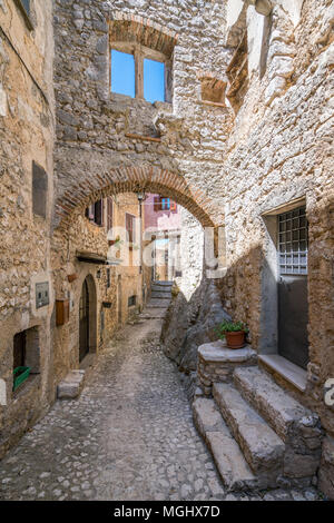 Fumone, comune in the Province of Frosinone in the Italian region of Lazio. Italy Stock Photo