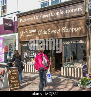 Mr Simms Olde Sweet Shoppe,Sweet Shop,Confectioner,Ashford High Street,Ashford,Kent Stock Photo