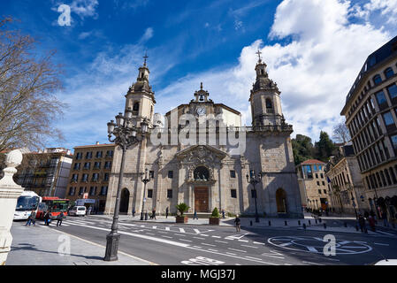 Iglesia de San Nicolás, Bilbao, Biscay, Basque Country, Euskadi, Euskal Herria, Spain, Europe Stock Photo