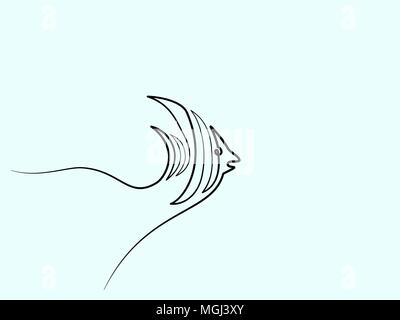 fish line icon vector illustration eps 10 isolated Stock Vector Image & Art  - Alamy