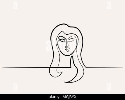 Vector continuous line. Stock Vector
