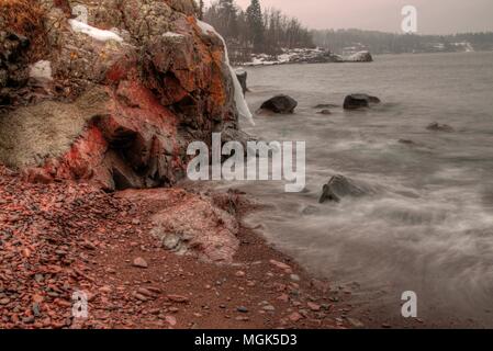 Beaver Bay is a small Community on the North Shore of Lake Superior in northeast Minnesota Stock Photo