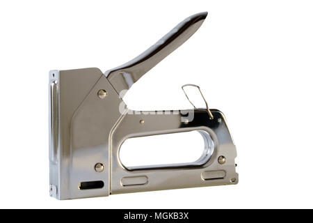 A new stapler gun isolated on a white background. Stock Photo