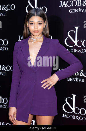 Model Danielle Herrington attends the grand opening of the Shops