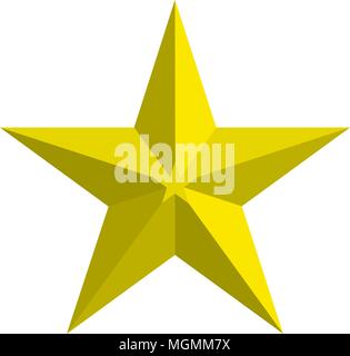 star 3d icon vector template Stock Vector